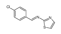 1-(4-chlorophenyl)-N-(1,3-thiazol-2-yl)methanimine结构式