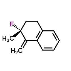Naphthalene, 2-fluoro-1,2,3,4-tetrahydro-2-methyl-1-methylene-, (2R)- (9CI) Structure