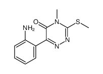 6-(2-aminophenyl)-4-methyl-3-methylsulfanyl-1,2,4-triazin-5-one结构式