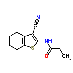 N-(3-氰基-4,5,6,7-四氢苯并[b]噻吩-2-基)丙酰胺结构式