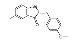 2-(p-Methoxybenzylideno)-5-methyl-benzoselenophen-3-on结构式