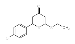 2-(4-氯苯基)-6-乙基磺酰基-2,3-二氢硫代吡喃-4-酮结构式