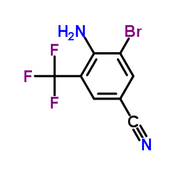4-氨基-3-溴-5-三氟甲基苯腈结构式