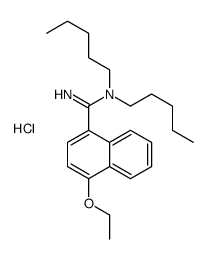 (4-ethoxynaphthalene-1-carboximidoyl)-dipentylazanium,chloride Structure