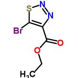 5-溴-1,2,3-噻二唑-4-甲酸乙酯结构式
