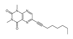1,3-dimethyl-6-oct-1-ynylpteridine-2,4-dione Structure