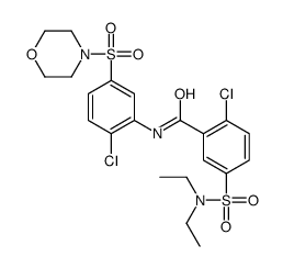 2-chloro-N-(2-chloro-5-morpholin-4-ylsulfonylphenyl)-5-(diethylsulfamoyl)benzamide结构式