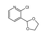 2-chloro-3-(1,3-dioxolan-2-yl)pyridine结构式