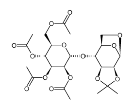 1,6-Anhydro-2,3-O-(1-methylethylidene)-4-O-(2,3,4,6-tetra-O-acetyl-a-D-mannopyranosyl)--D-mannopyranose Structure