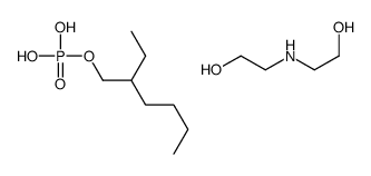 2-ethylhexyl dihydrogen phosphate,2-(2-hydroxyethylamino)ethanol Structure