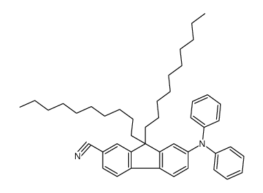 9,9-didecyl-7-(N-phenylanilino)fluorene-2-carbonitrile结构式
