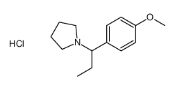 1-(1-(p-Methoxyphenyl)propyl)pyrrolidine hydrochloride structure