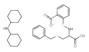 N-(2-硝基苯亚磺酰基)-S-苯甲基-L-半胱氨酸双环己基铵盐结构式