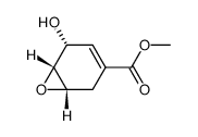 (-)-methyl (1β,2α,6β)-2-hydroxy-7-oxabicyclo[4,1,0]hept-3-ene-4-carboxylate结构式