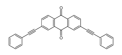 2,7-bis(2-phenylethynyl)anthracene-9,10-dione结构式