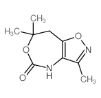 Isoxazolo[4,5-d][1,3]oxazepin-5(4H)-one,7,8-dihydro-3,7,7-trimethyl- structure