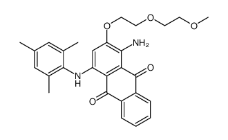 1-amino-2-[2-(2-methoxyethoxy)ethoxy]-4-[(2,4,6-trimethylphenyl)amino]anthraquinone Structure