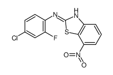 N-(4-chloro-2-fluorophenyl)-7-nitro-1,3-benzothiazol-2-amine Structure