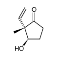 (+/-)-(2S,3R)-3-hydroxy-2-methyl-2-vinylcyclopentanone Structure