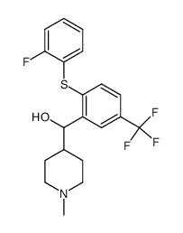 (2-((2-fluorophenyl)thio)-5-(trifluoromethyl)phenyl)(1-methylpiperidin-4-yl)methanol结构式