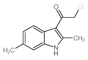 2-氯-1-(2,6-二甲基-1H-吲哚-3-基)乙酮结构式