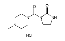 2-Imidazolidinone, 1-[(4-methyl-1-piperazinyl)carbonyl]-, hydrochloride Structure