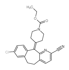 4-(8-Chloro-2-cyano-5,6-dihydro-11H-benzo[5,6]cyclohepta[1,2-b]pyridin-11-ylidene)-1-piperidinecarboxylic Acid Ethyl Ester Structure