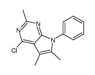 4-Chloro-2,5,6-trimethyl-7-phenyl-7H-pyrrolo[2,3-d]pyrimidine Structure