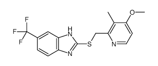 2-[(4-methoxy-3-methylpyridin-2-yl)methylsulfanyl]-6-(trifluoromethyl)-1H-benzimidazole结构式