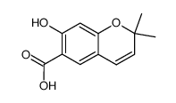 7-hydroxy-2,2-dimethyl-2H-1-benzopyran-6-carboxylic acid结构式