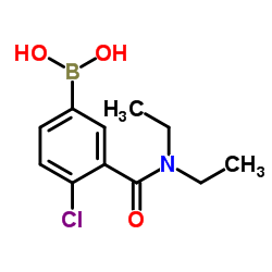 4-氯-3-(N,N-二乙基氨甲酰基)苯基硼酸结构式