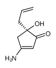 (5R)-3-amino-5-hydroxy-5-prop-2-enylcyclopent-2-en-1-one Structure