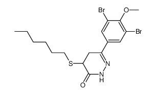 6-(3,5-Dibromo-4-methoxyphenyl)-4-hexylthio-4,5-dihydro-3(2H)pyridazinone Structure