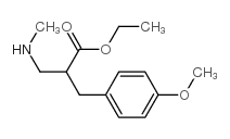 3-(4-甲氧基-苯基)-2-甲基氨基甲基丙酸乙酯结构式