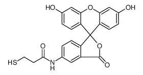 2-[(5-Fluoresceinyl)aminocarbonyl]ethyl Mercaptan Structure