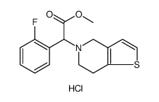 Thieno[3,2-c]pyridine-5(4H)-acetic acid, α-(2-fluorophenyl)-6,7-dihydro-, methyl ester, hydrochloride (1:1) Structure