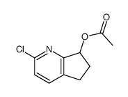 2-chloro-6,7-dihydro-5H-cyclopenta[b]pyridin-7-yl acetate结构式