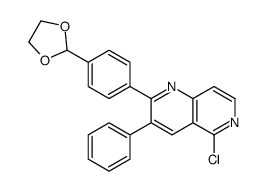 2-(4-(1,3-二氧杂烷-2-基)苯基)-5-氯-3-苯基-1,6-萘啶结构式