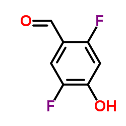 2,5-二氟-4-羟基苯甲醛结构式