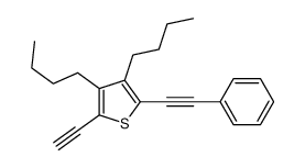 3,4-dibutyl-2-ethynyl-5-(2-phenylethynyl)thiophene结构式