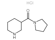 哌啶-3-基-吡咯烷-1-甲酮盐酸盐结构式