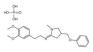 N-[2-(3,4-dimethoxyphenyl)ethyl]-1-methyl-4-(phenoxymethyl)pyrrolidin-2-imine,phosphoric acid结构式