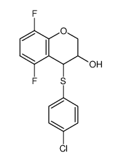 4-(4-chloro-phenylsulfanyl)-5,8-difluoro-chroman-3-ol Structure
