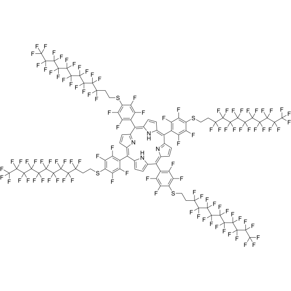 Perfluorododecylthio Tetra Fluorophenyl Porphyrin Structure