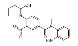 N-(2-aminophenyl)-4-(butanoylamino)-N,3-dimethyl-5-nitrobenzamide结构式