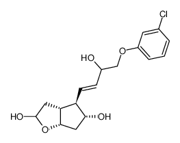 (3aR,4R,5R,6aS)-4-((E)-4-(3-chlorophenoxy)-3-hydroxybut-1-en-1-yl)hexahydro-2H-cyclopenta[b]furan-2,5-diol Structure
