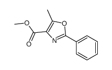 5-Methyl-2-phenyl-oxazole-4-carboxylic acid Methyl ester结构式