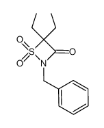 2-benzyl-4,4-diethyl-1,2-thiazetidin-3-one 1,1-dioxide Structure