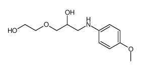 1-p-anisidino-3-(2-hydroxy-ethoxy)-propan-2-ol结构式
