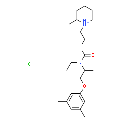 2-(2-methyl-3,4,5,6-tetrahydro-2H-pyridin-1-yl)ethyl N-[1-(3,5-dimethy lphenoxy)propan-2-yl]-N-ethyl-carbamate chloride结构式